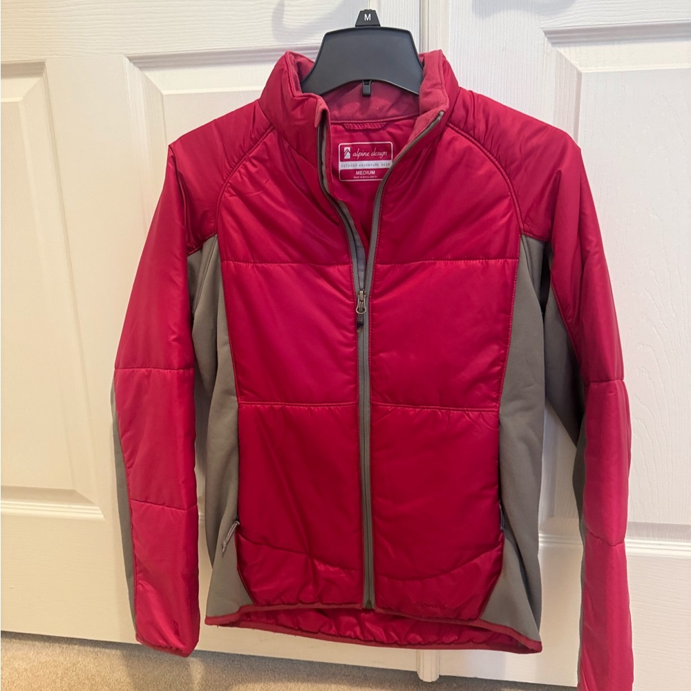 Alpine Design Pink and Gray Women's Puffer Jacket